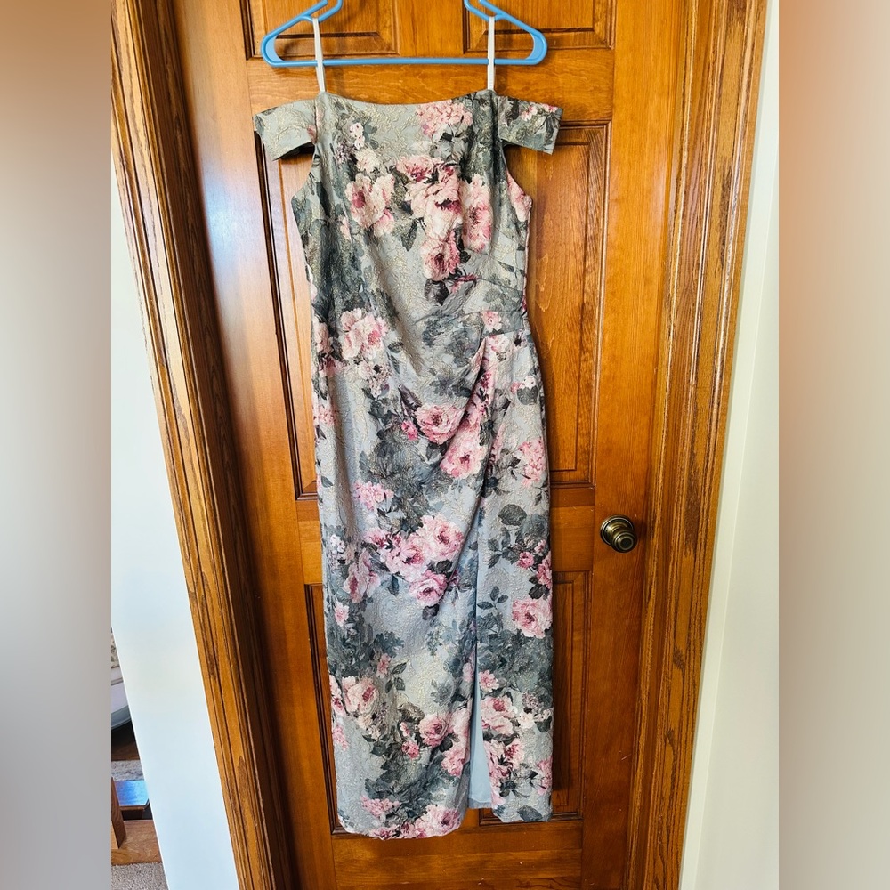 Adrianna Papell  Floral Off-Shoulder gown